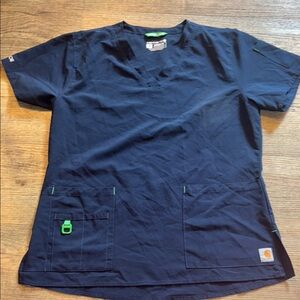 Carhartt Navy Blue Scrub Top